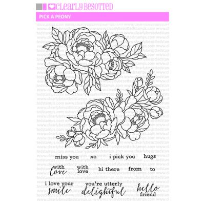 Clearly Besotted Clear Stamps - Pick A Peony